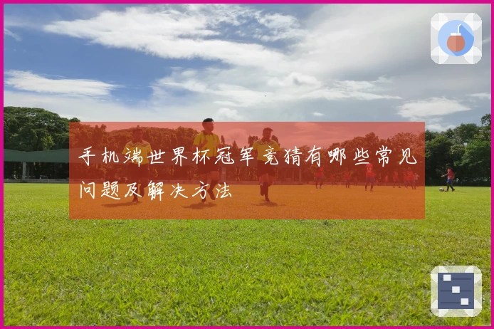 手机端世界杯冠军竞猜有哪些常见问题及解决方法